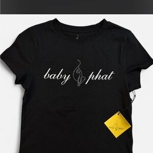Baby Phat Black Tee with White Logo